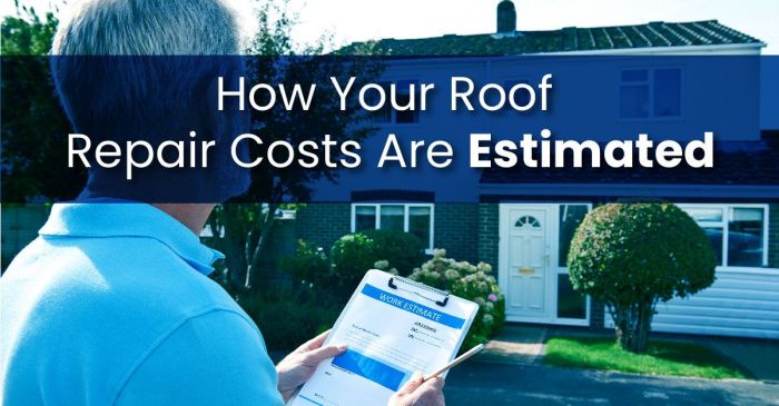 Roof repair cost less than insurance estimate